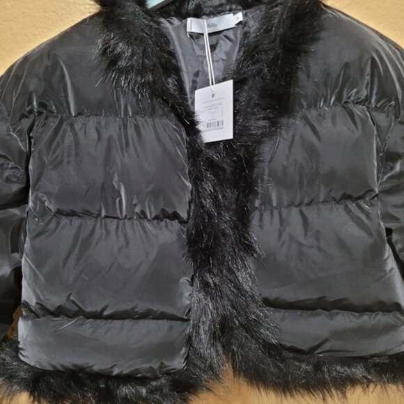 NWT Adika cropped bomber jacket with faux fur - Picture 3 of 7